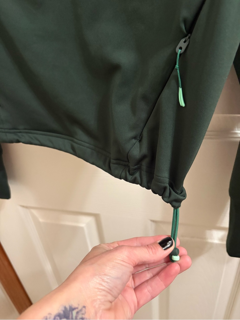aerie offline Dark Green fleece lined Quarter-Zip - Picture 6 of 8